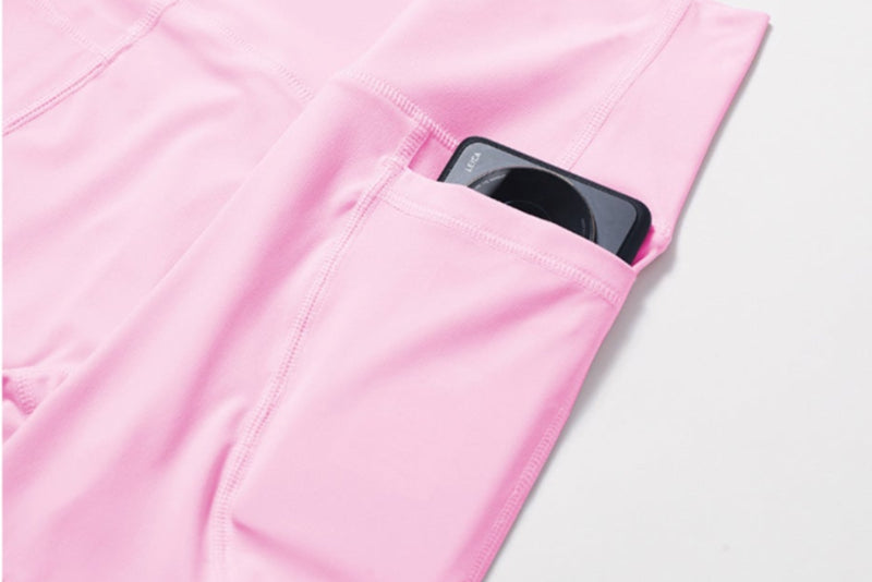 Solid Color Stretchy Collar Zip-Up U-Shape Jacket And High Waisted Biker Shorts Set