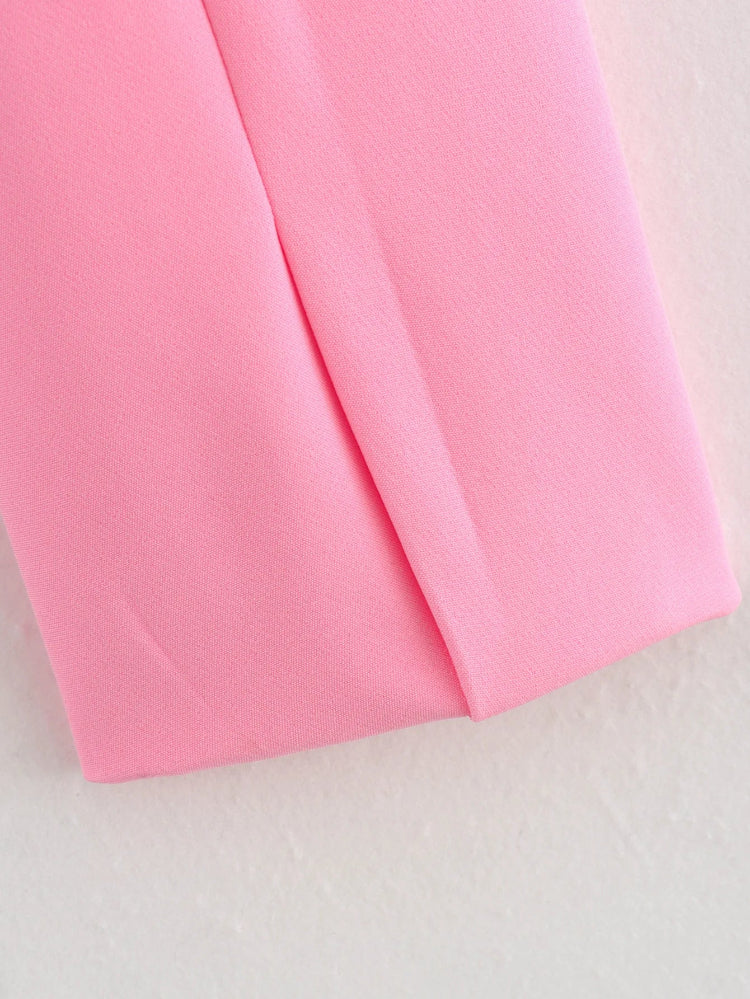 Solid Color Crop Blazer