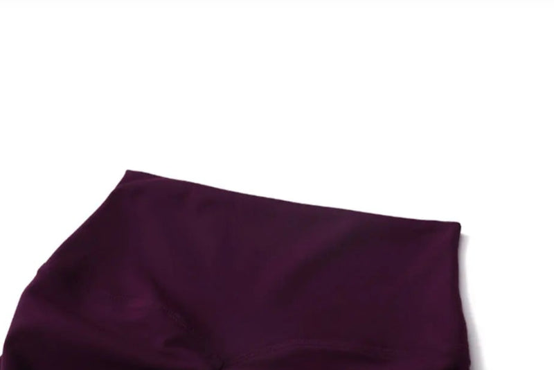 Solid Color Different Size Spaghetti Strap And High Waisted Ruched Booty Shorts Set