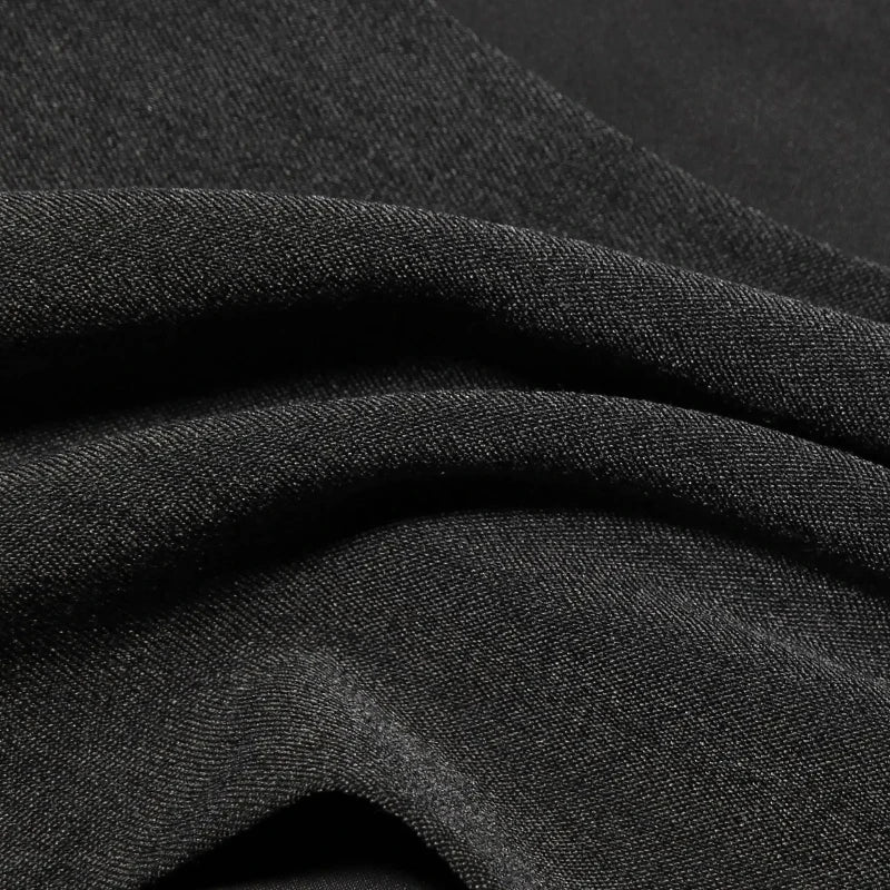 Dark Gray Sleeveless Deep V-Cut Corset Fake Pockets Pleated Mini Dress