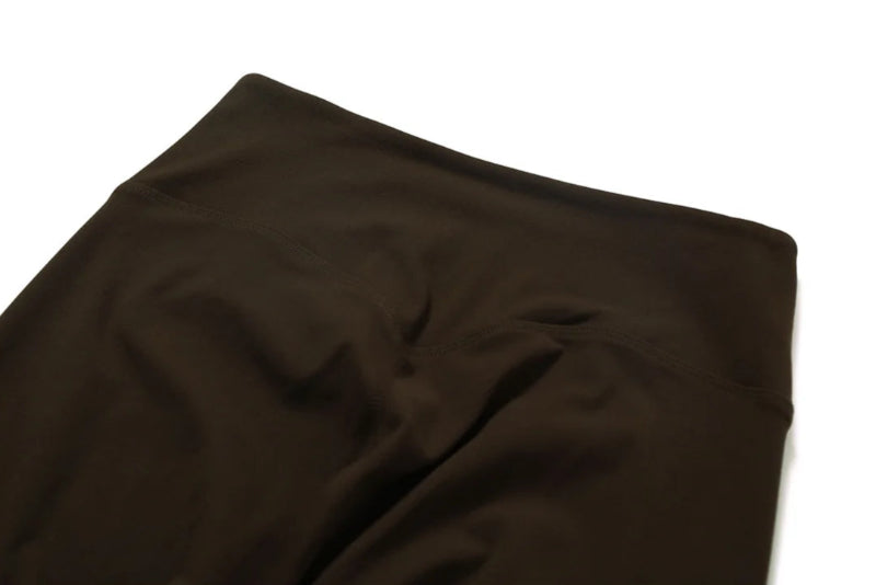 Solid Color Stretchy Short Sleeves And High Waisted Legging Set