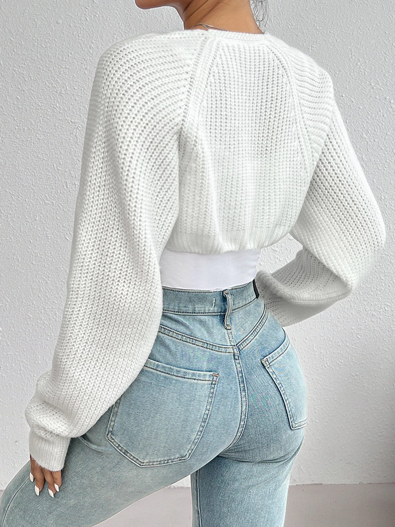 Neutral Knit Crop Crop Cardigan