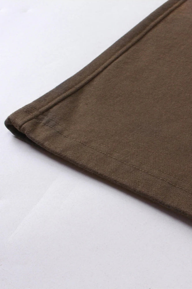 Moody Solid Color Knit Middle Washed Out Sweatpants