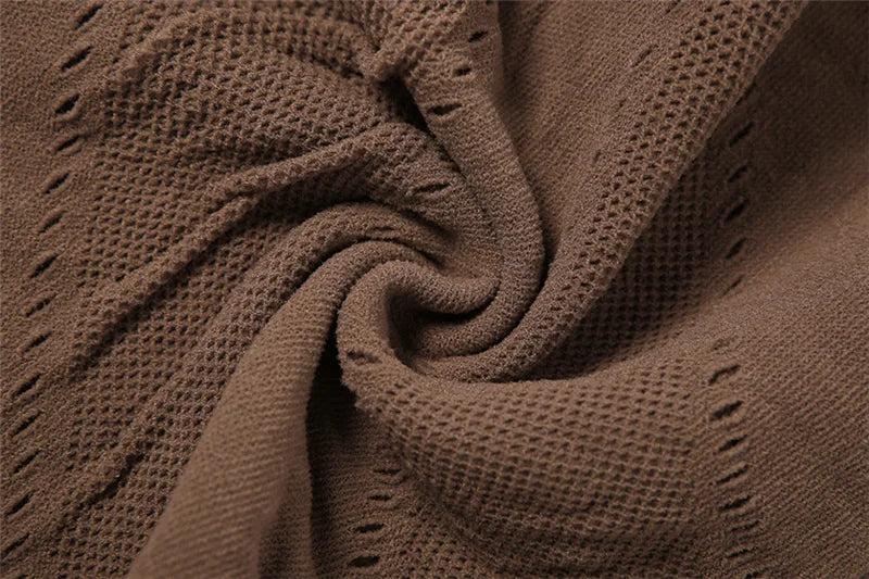 Neutral Mesh Hooded Hollow Out Heart Rhinestone Studded Long Sleeve Jumpsuit