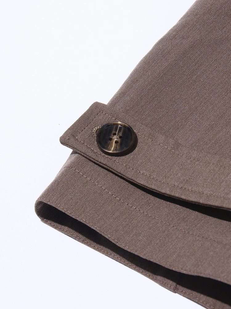 Solid Color One Shoulder Cape Crop Jacket