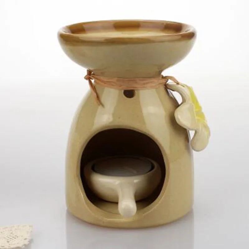 Porcelain 3D Flower Essential Oil And Candle Holder Burner