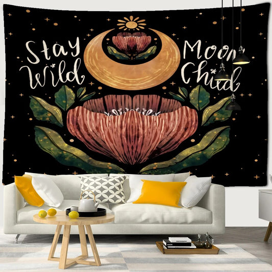 Stay Wild Moon Child Tapestry