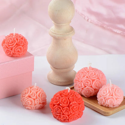 Rose Ball Candle Mold