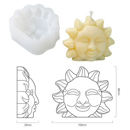 Sun Smiley Face Candle Mold