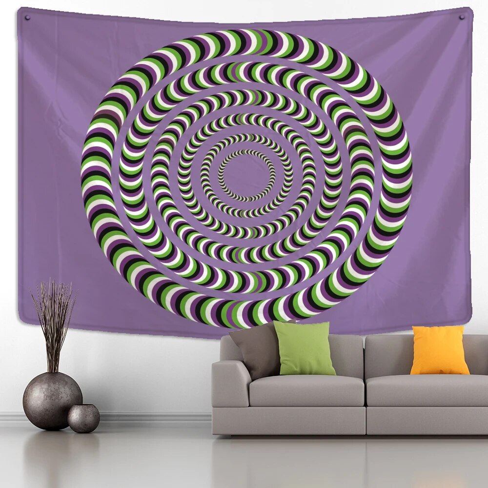 Purple Trippy Swirl Tapestry