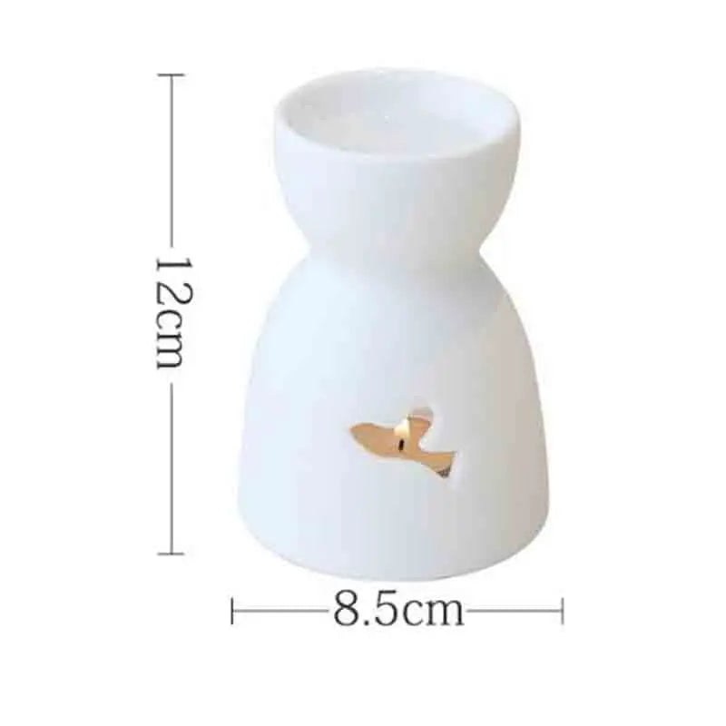 Ceramic Hollow Out Bird Essential Oil Burner