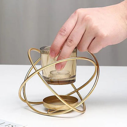 Metal Triple Circle Candle Holder