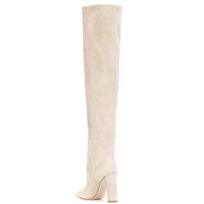 Suede Knee High Boots