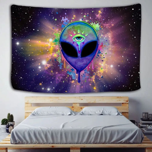 Alien Head Third Eye In Outer Space