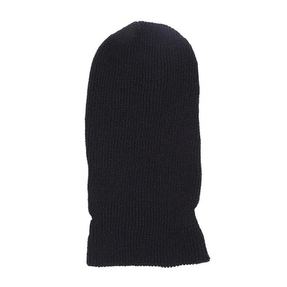 Solid Color Thick Knit Mask Beanie