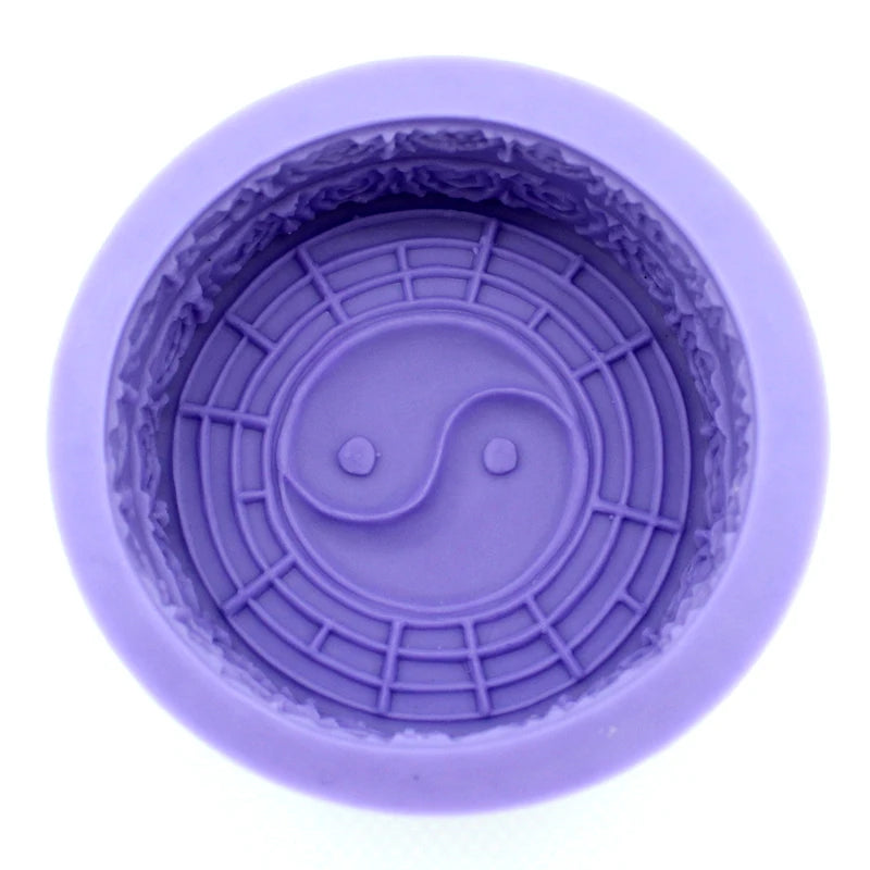 Yin And Yang Flower Side Candle Mold