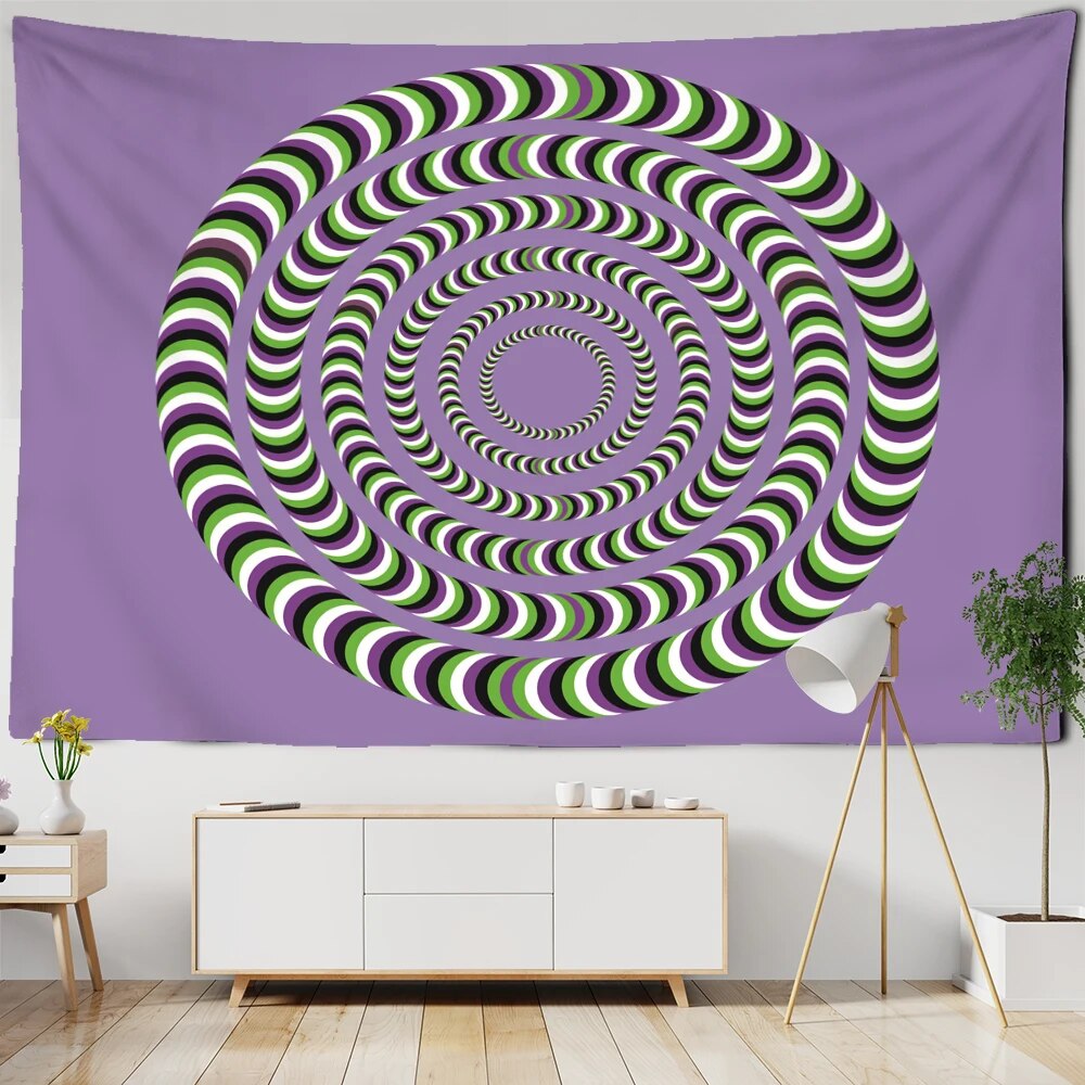 Purple Trippy Swirl Tapestry