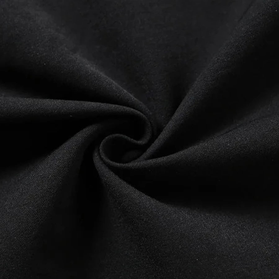 Black Front Tie Puff Short Sleeve Mini Dress