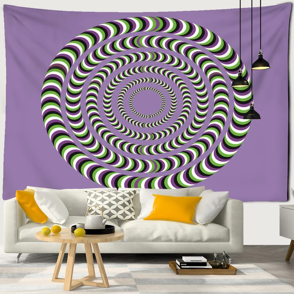 Purple Trippy Swirl Tapestry