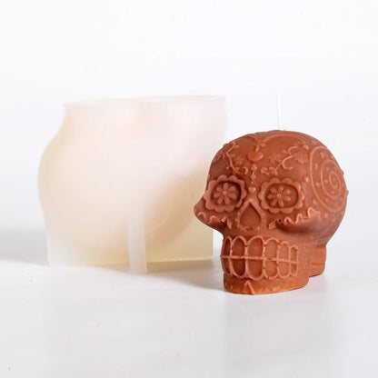 Day Of The Dead Skull Candle Mold