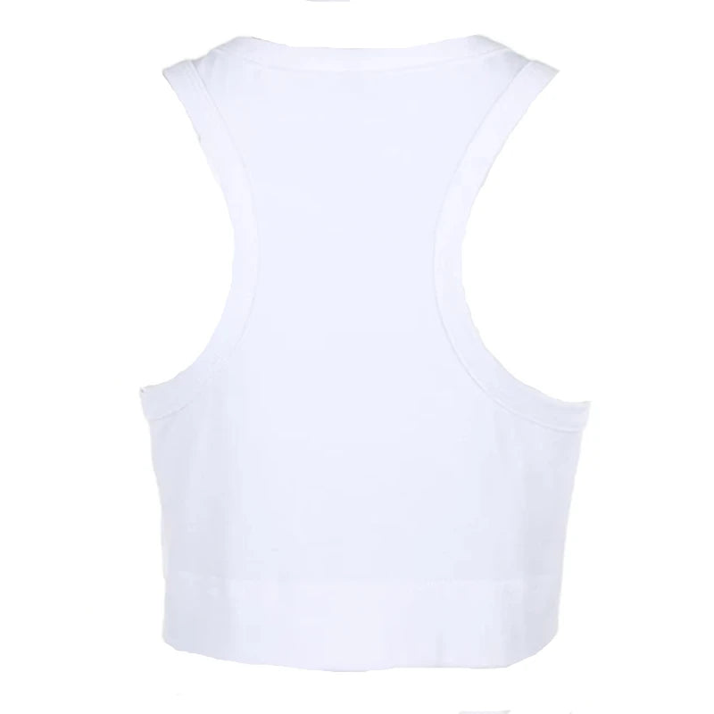 White Crop Sleeveless Top