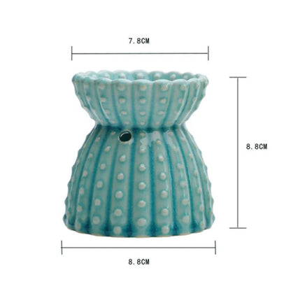 Solid Color Porcelain Cactus essential Oil Burner