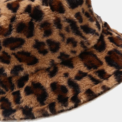 Cheetah Print Fur Bucket Hat