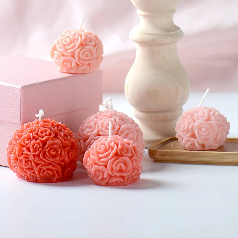 Rose Ball Candle Mold