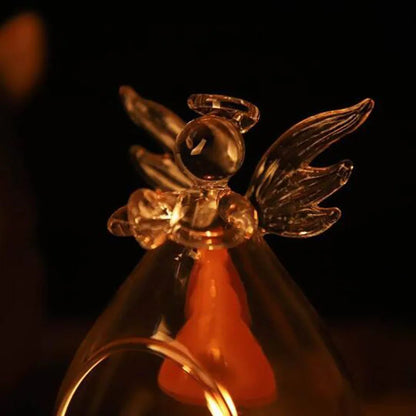 Glass Angel Candle Holder