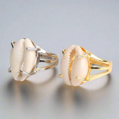 Metal Hollow Out Conch Sea Shell Ring