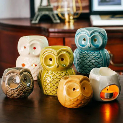 Porcelain Owl Essential Oil Burner