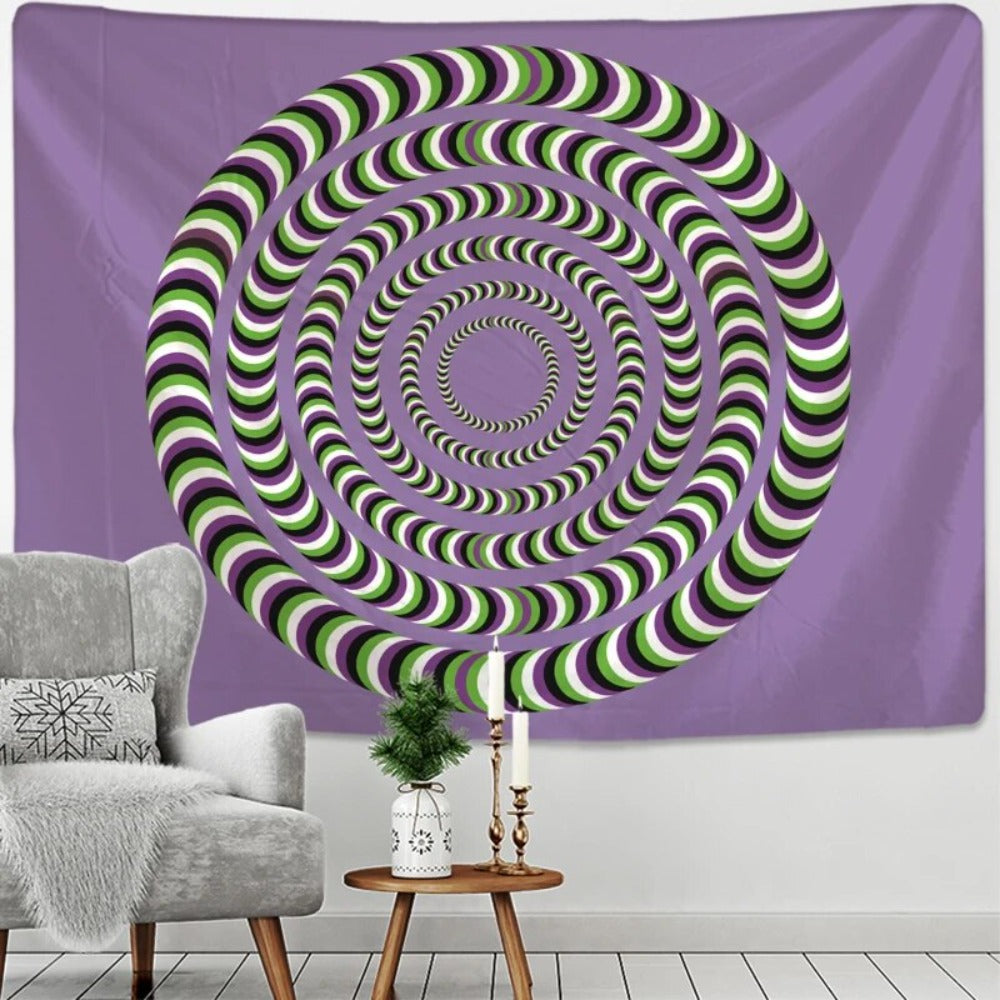 Purple Trippy Swirl Tapestry