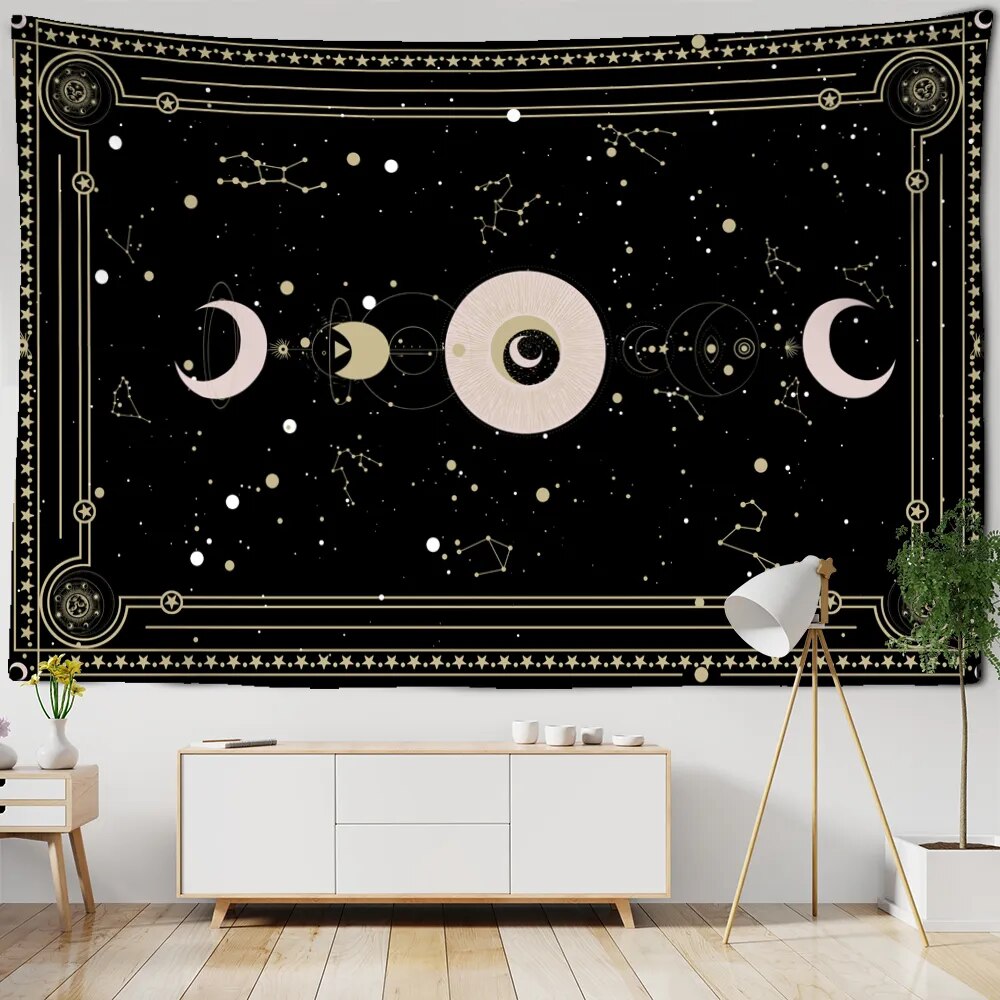 Moon Phases In The Stars Tapestry