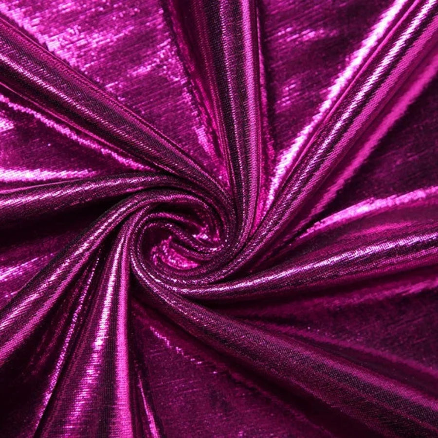Purple Metallic V-Cut Backless Spaghetti Strap Maxi Dress
