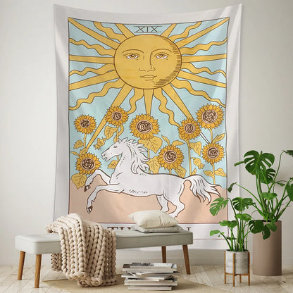 The Sun Tarot Card Tapestry