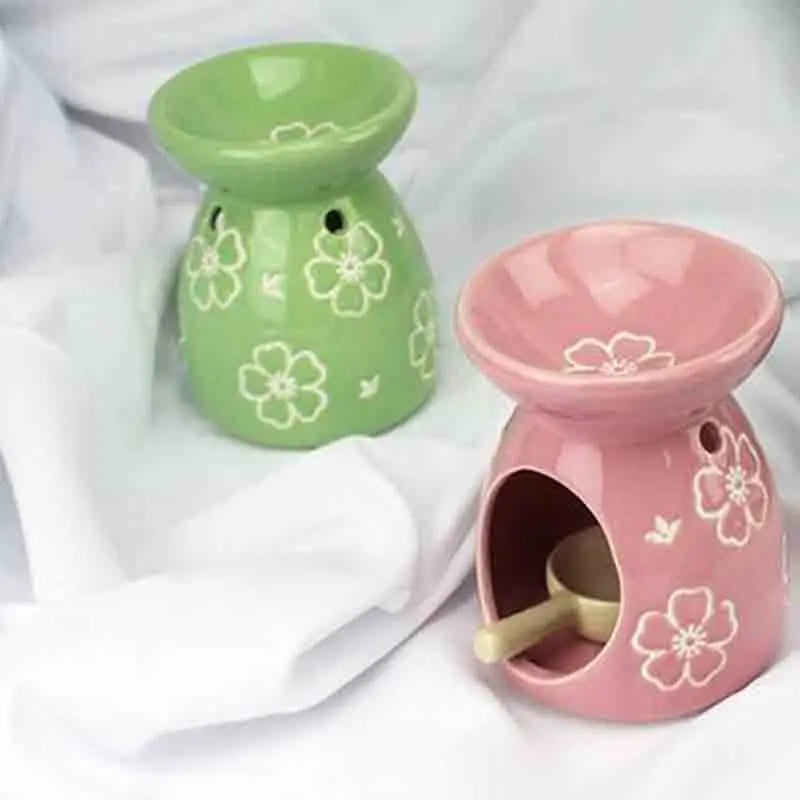 Solid Color Flower Essential Oil And Candle Holder Burner