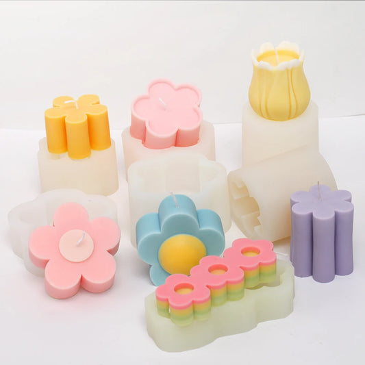 3D Flower Candle Mold