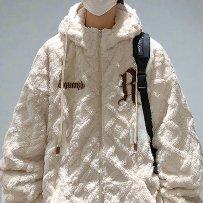 Criss-Cross Fur R Hooded Jacket