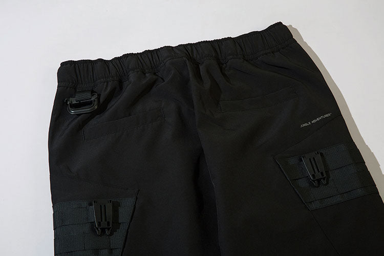 Black Cargo Buckle Joggers