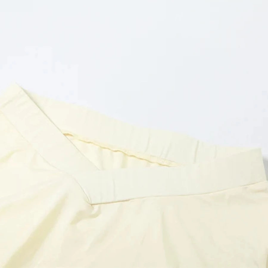 Neutral Crop Long Sleeve V-Cut Low Waist Maxi Skirt Set