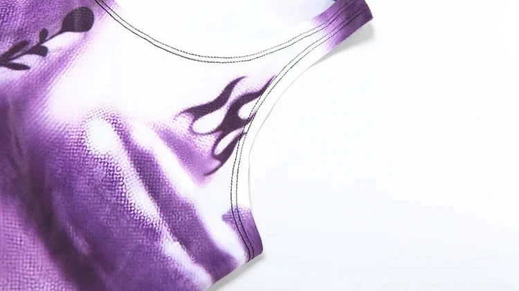 Purple Silhouette Spaghetti Strap Top