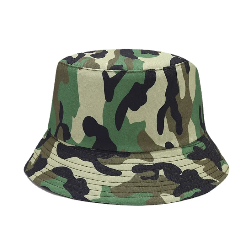 Camouflage Print Reversible Bucket Hat