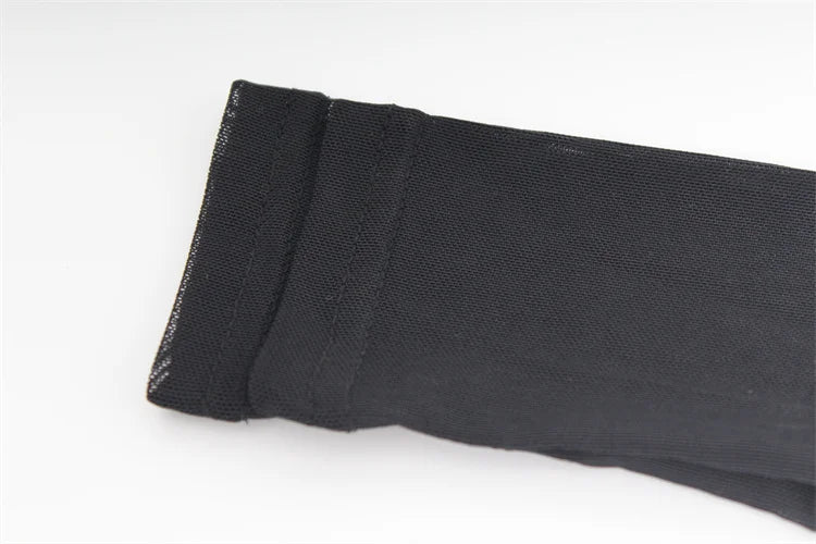 Black Turtleneck Hollow Out Sheer Long Sleeve Bodysuit