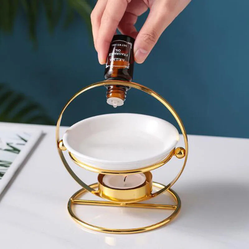 Metal Circle Essential Oil Burner