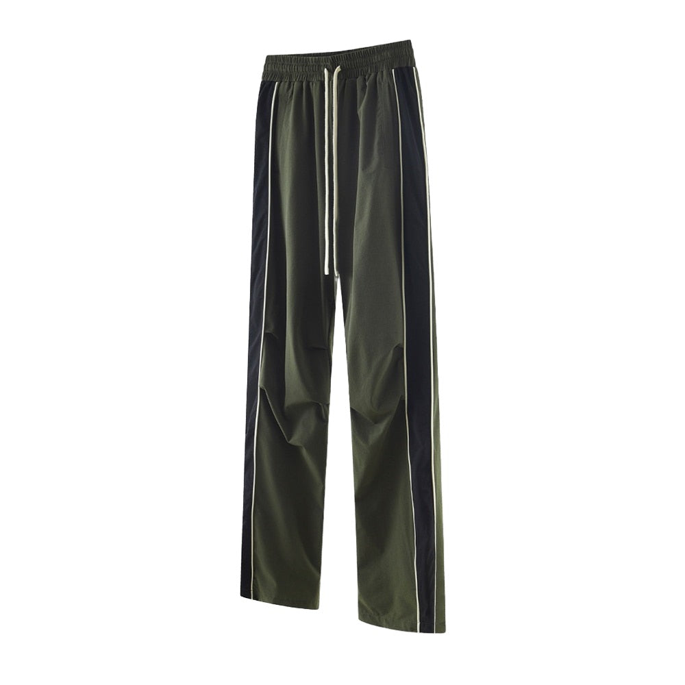 Two Toned Ruched Drawstring Pants