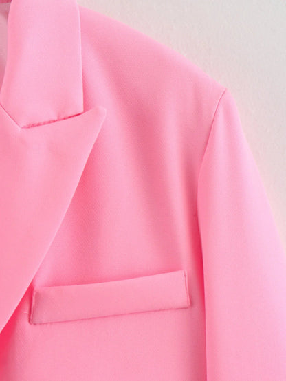 Solid Color Crop Blazer