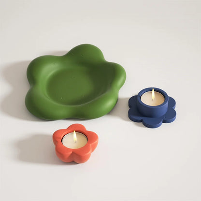 Flower Little Candle Holder Mold