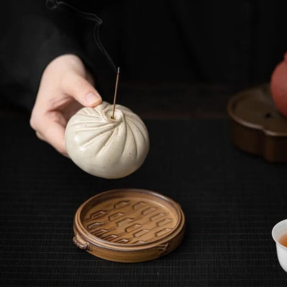 Porcelain Steamed Buns Stick Incense Burner