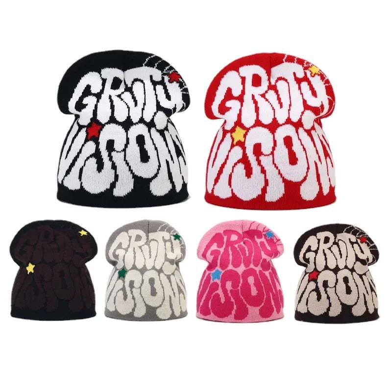 Gruty Visions Print Knit Beanie