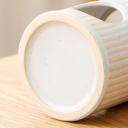 White Porcelain Ribbed Essential Oil Burner